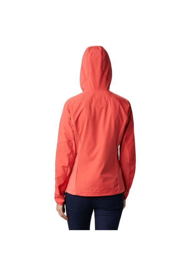 columbia - Kurtka softshell damska Columbia Sweet As Softshell Hoodie. Kolor: czerwony, wielokolorowy, różowy. Materiał: softshell