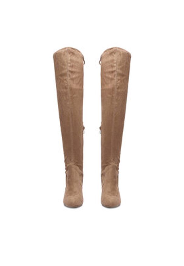 DeeZee Kozaki HX19021-21 Beżowy. Kolor: beżowy. Materiał: materiał