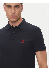 TOMMY HILFIGER - Tommy Hilfiger Polo MW0MW33167 Granatowy Regular Fit. Typ kołnierza: polo. Kolor: niebieski. Materiał: bawełna #3