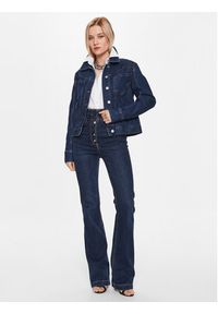 Trussardi Jeans - Trussardi Kurtka jeansowa 56S00882 Granatowy Slim Fit. Kolor: niebieski. Materiał: bawełna