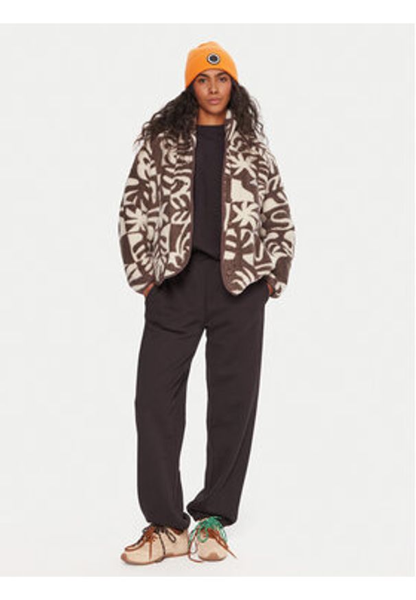 Quiksilver Polar Chalok EQWPF03003 Brązowy Relaxed Fit. Kolor: brązowy. Materiał: syntetyk