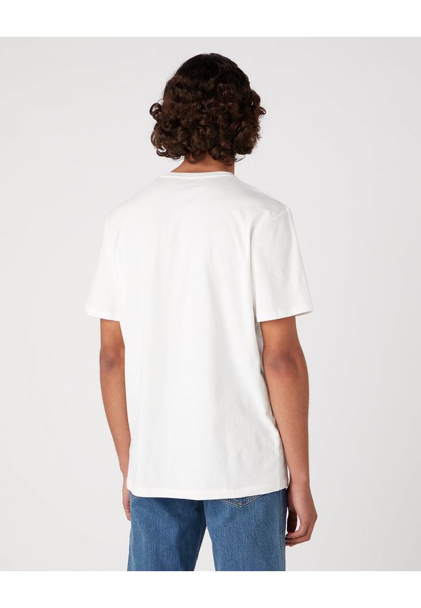 Wrangler - MESKA KOSZULKA WRANGLER GRAPHIC TEE WORN WHITE 112330884