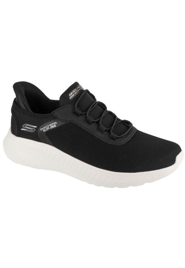 skechers - Buty sportowe Sneakersy męskie, Slip-Ins: Bobs Squad Chaos - Tough Walk,slip-ins. Kolor: czarny. Sport: turystyka piesza