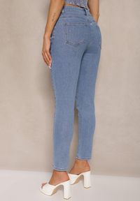 Renee - Jasnoniebieskie Jeansy Skinny High Waist Sepilvia. Okazja: na co dzień. Stan: podwyższony. Kolor: niebieski. Wzór: aplikacja. Styl: klasyczny, elegancki, casual #3