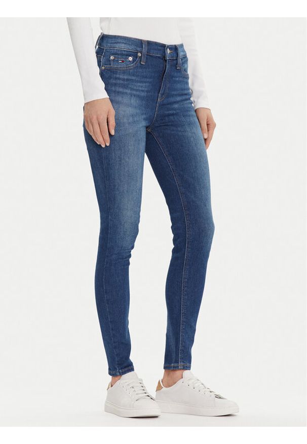 Tommy Jeans Jeansy Nora DW0DW21819 Granatowy Skinny Fit. Kolor: niebieski
