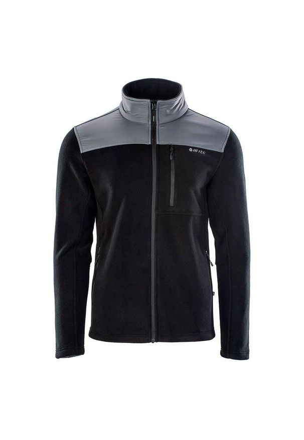 Hi-tec - Bluza Polarowa Męska Hanis. Kolor: czarny, szary, wielokolorowy. Materiał: polar. Sezon: zima. Sport: turystyka piesza