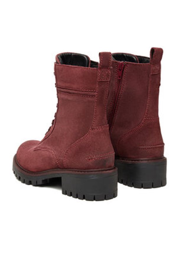 Lasocki Trzewiki CEO-WI16-D-466-05 Bordowy. Kolor: czerwony. Materiał: skóra, zamsz