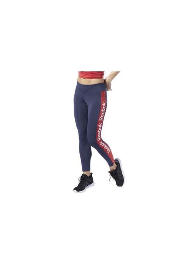 Legginsy treningowe damskie Reebok Linear Logo. Kolor: szary. Sport: fitness