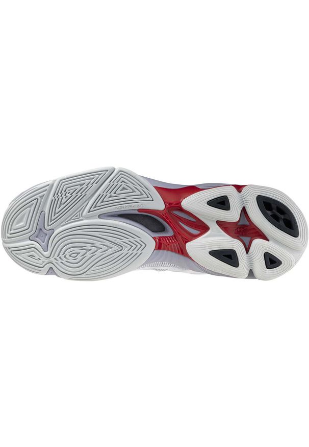 Buty halowe Mizuno Wave Voltage Mid. Kolor: biały, wielokolorowy, czarny. Model: Mizuno Wave