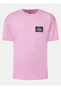 Quiksilver T-Shirt Back Flash EQYZT07605 Różowy Regular Fit. Kolor: różowy. Materiał: bawełna