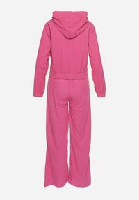 Born2be - Fuksjowy Sztruksowy Komplet Dresowy Bluza z Kapturem i Szerokie Spodnie z Kieszeniami Makeria. Kolor: różowy. Materiał: dresówka, sztruks #6