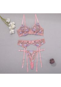 Intica - Biustonosz push-up z haftem na specjalne okazje Monisha. Kolor: wielokolorowy. Materiał: materiał. Wzór: haft #1