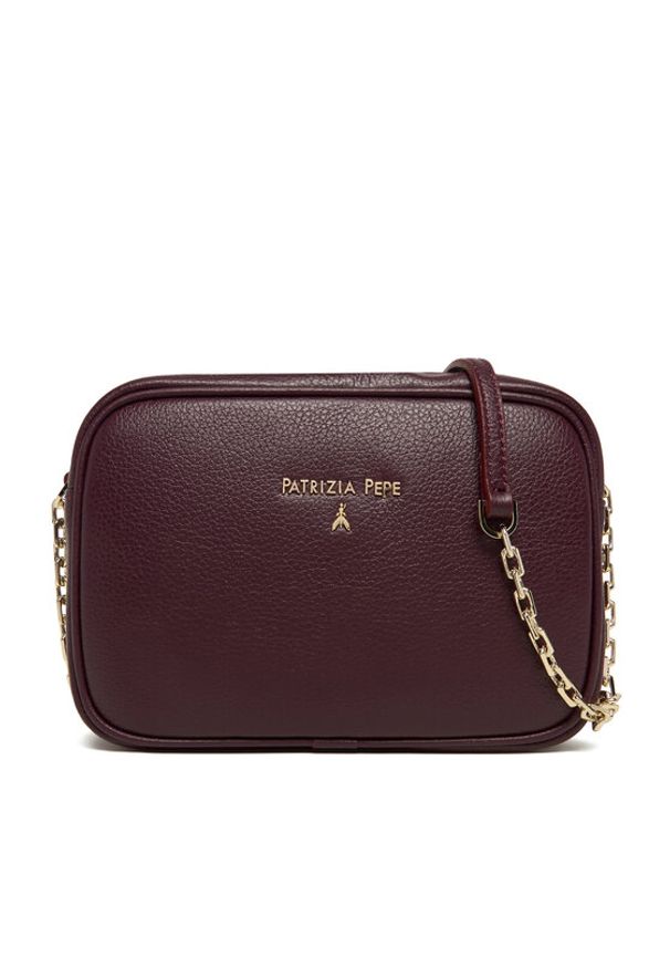 Patrizia Pepe Torebka CB0071/L001-M536 Bordowy. Kolor: czerwony. Materiał: skórzane