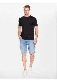 Calvin Klein T-Shirt Smooth K10K110589 Czarny Regular Fit. Kolor: czarny. Materiał: bawełna