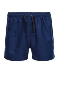 Ombre Clothing - Kąpielówki męskie - V26 - Rozmiar: M. Okazja: na plażę. Kolor: niebieski. Materiał: poliester. Wzór: kolorowy. Sezon: lato. Styl: sportowy