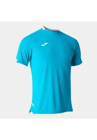 Koszulka tenisowa męska z krótkim rękawem Joma Smash Short Sleeve. Kolor: niebieski, turkusowy, wielokolorowy. Długość rękawa: krótki rękaw. Długość: krótkie. Sport: tenis