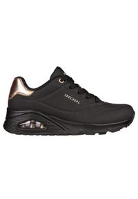 skechers - Sneakersy damskie Skechers Uno Golden Air. Okazja: na co dzień. Kolor: czarny. Materiał: materiał, syntetyk, guma. Model: Skechers Sport. Sport: turystyka piesza #1