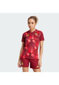 Adidas - Koszulka Germany 25 (Women's Team) Away. Kolor: czerwony, wielokolorowy, brązowy. Materiał: materiał