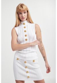 Balmain - Top damski dzianinowy BALMAIN. Materiał: dzianina #1
