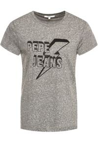 Pepe Jeans T-Shirt Clover PL504351 Szary Regular Fit. Kolor: szary #4