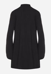 Born2be - Czarna Rozkloszowana Sukienka Pudełkowa z Ozdobnymi Guzikami Alcionete. Okazja: na co dzień. Kolor: czarny. Typ sukienki: proste. Styl: elegancki, casual #5
