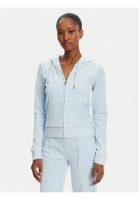 Juicy Couture Bluza Robertson JCAP176 Błękitny Slim Fit. Kolor: niebieski. Materiał: syntetyk