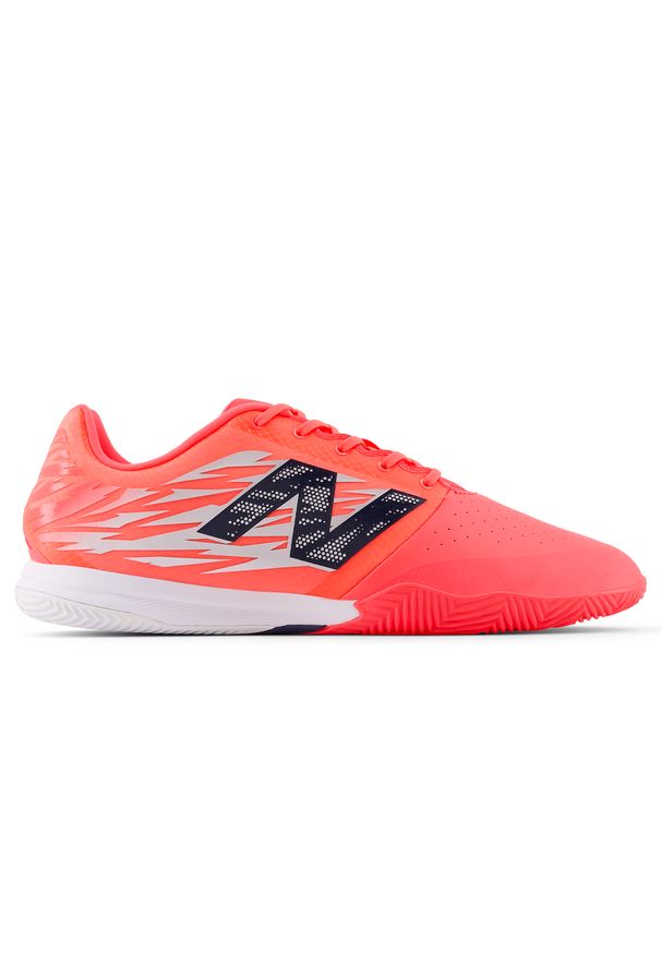 Halówki męskie New Balance FURON PRO IN v8 SF2IMP8 – czerwone. Kolor: czerwony. Materiał: materiał, syntetyk. Szerokość cholewki: normalna. Sport: fitness