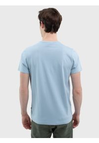 Big-Star - Koszulka męska bawełniana błękitna Basicer 400. Okazja: na co dzień. Kolor: niebieski. Materiał: bawełna. Styl: klasyczny, casual, elegancki, wizytowy #5