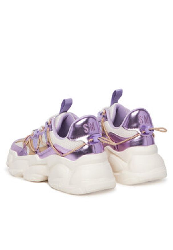 Steve Madden Sneakersy Spectator SM11002961 Fioletowy. Kolor: fioletowy. Materiał: materiał