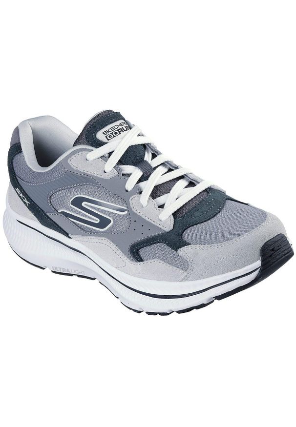 skechers - Adidasy Skechers Go Run Consistent 2., Mężczyźni. Kolor: szary. Materiał: zamsz, materiał. Sport: bieganie