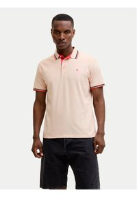 Jack & Jones Polo Paulos 12136668 Pomarańczowy jasny Regular Fit. Typ kołnierza: polo. Kolor: pomarańczowy. Materiał: bawełna #1