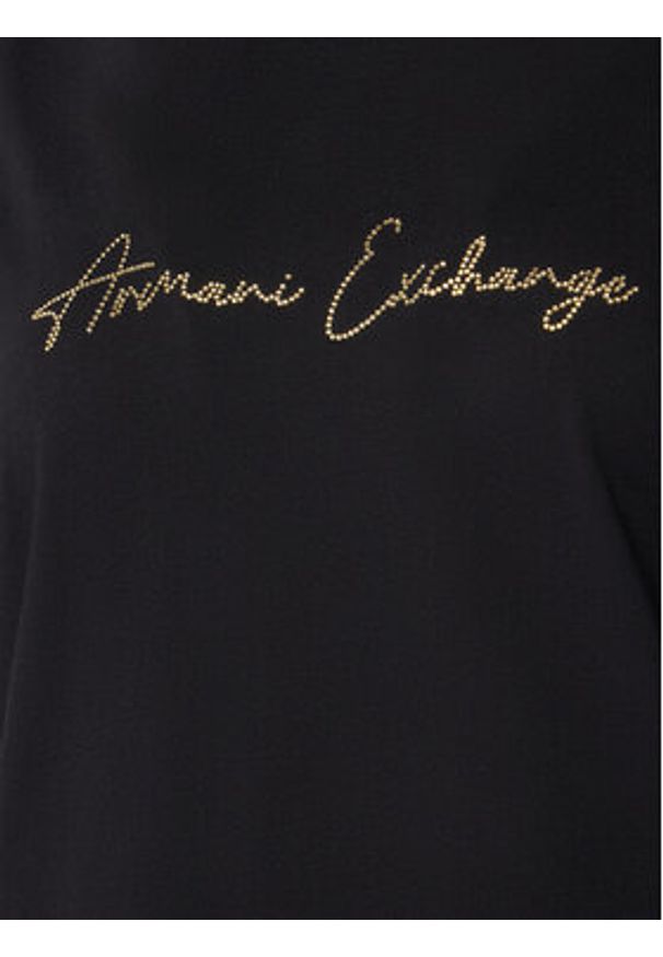 Armani Exchange T-Shirt XW001457 AF10356 MC021 Czarny Regular Fit. Kolor: czarny. Materiał: bawełna