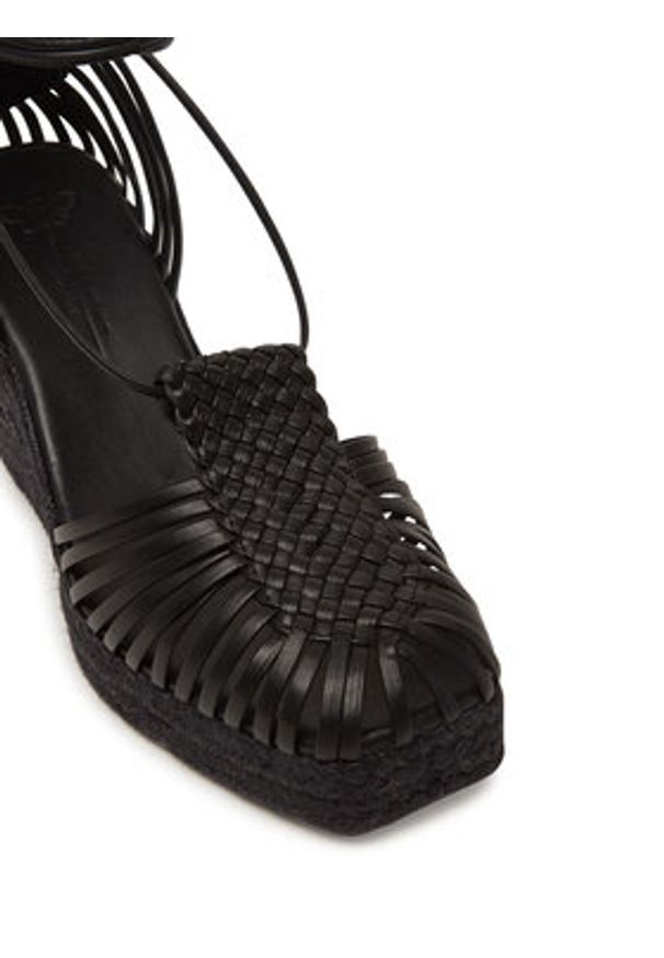Weekend Max Mara Espadryle Quirino 2515521115670 Czarny. Kolor: czarny. Materiał: skóra