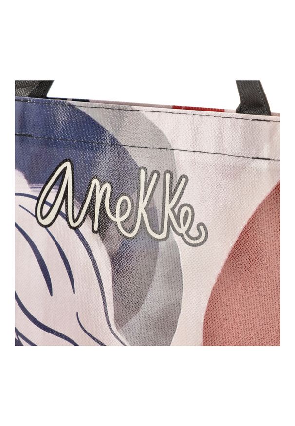 Torebka zakupowa Anekke, duża A4 trwała na zakupy we wzory, multikolor, 40474-910. Kolor: wielokolorowy. Wzór: aplikacja. Styl: elegancki, casual. Rodzaj torebki: na ramię