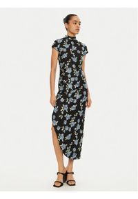 ROTATE Sukienka codzienna 113634 Czarny Regular Fit. Okazja: na co dzień. Kolor: czarny. Materiał: syntetyk. Typ sukienki: proste. Styl: casual #1