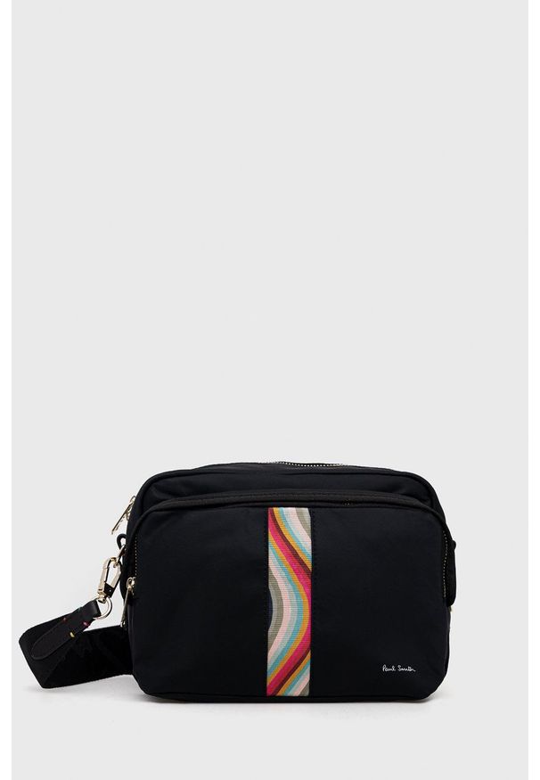 Paul Smith - Torebka. Kolor: czarny. Rodzaj torebki: na ramię
