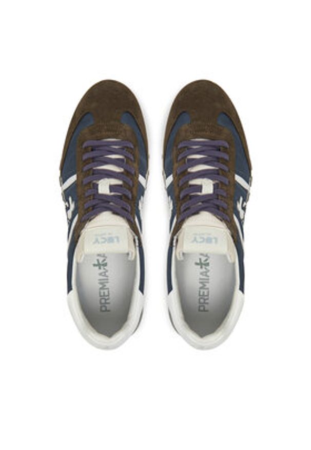 Premiata Sneakersy Lucy Var 7252 Khaki. Kolor: brązowy. Materiał: materiał