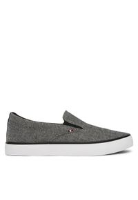 TOMMY HILFIGER - Tommy Hilfiger Tenisówki Harlem Core Ii Slip On Chambray FM0FM05819 Szary. Zapięcie: bez zapięcia. Kolor: szary. Materiał: materiał #1