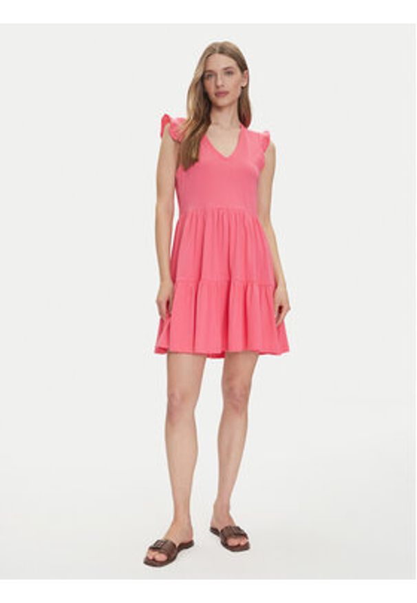 only - ONLY Sukienka letnia May 15226992 Różowy Regular Fit. Kolor: różowy. Materiał: bawełna. Sezon: lato