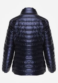 Born2be - Granatowa Kurtka Pikowana Morvea. Kolor: niebieski. Wzór: aplikacja. Styl: klasyczny #2