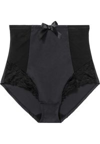bonprix - Figi panty shape, średni stopień modelowania sylwetki. Kolor: czarny. Materiał: koronka #1