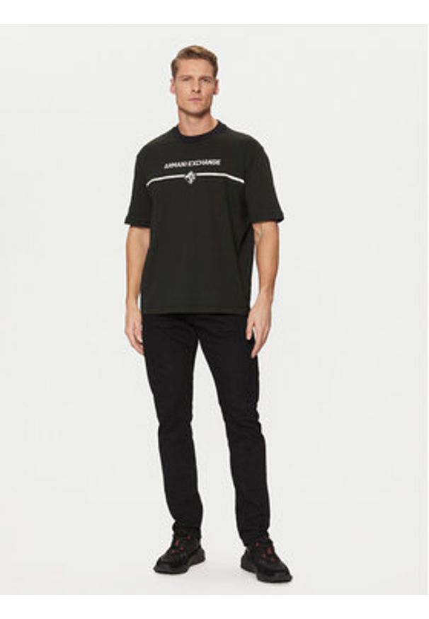 Armani Exchange T-Shirt XM000274 AF12308 UB001 Czarny Regular Fit. Kolor: czarny. Materiał: bawełna