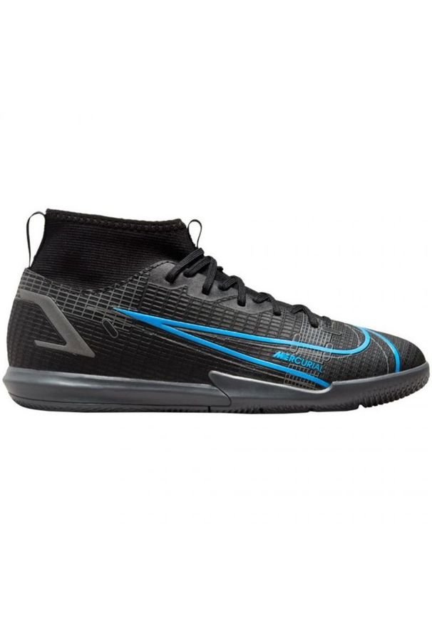 Buty piłkarskie Nike Mercurial Superfly 8 Academy Ic Jr CV0784-004 czarne czarne. Kolor: czarny. Materiał: guma, syntetyk. Szerokość cholewki: normalna. Sport: piłka nożna