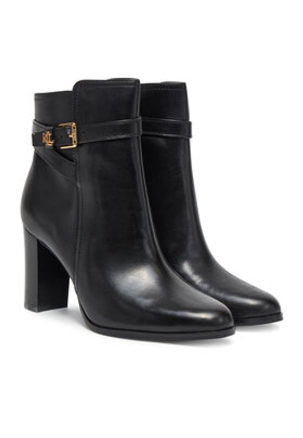 Lauren Ralph Lauren - LAUREN RALPH LAUREN Botki 802974474001 Czarny. Kolor: czarny. Materiał: skóra