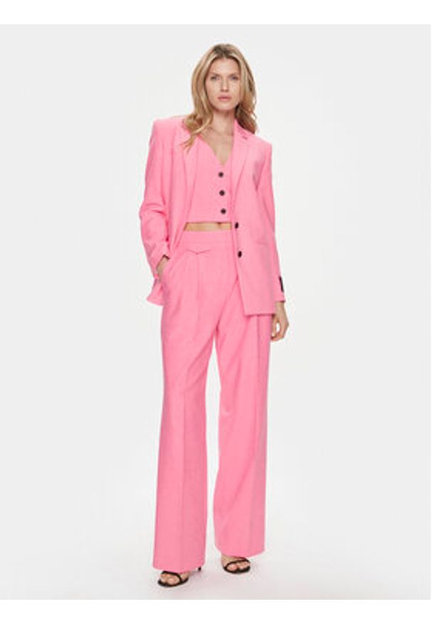 Hugo Spodnie materiałowe Helepher 50508637 Różowy Relaxed Fit. Kolor: różowy. Materiał: syntetyk