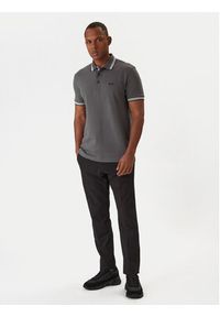BOSS Polo Paddy 50469055 Szary Regular Fit. Typ kołnierza: polo. Kolor: szary. Materiał: bawełna #4
