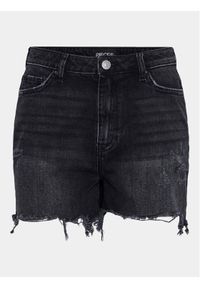 Pieces Szorty jeansowe Summer 17146748 Czarny Regular Fit. Kolor: czarny. Materiał: bawełna #1