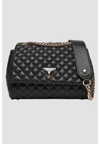 Guess - GUESS Czarna kopertówka damska Everlee Convertible. Kolor: czarny. Materiał: skórzane. Styl: casual, elegancki