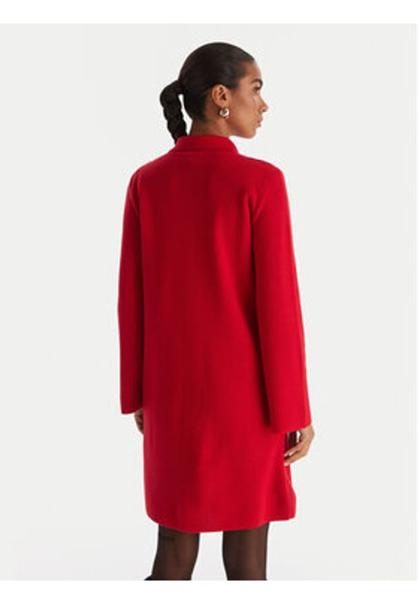 Luisa Spagnoli Sukienka dzianinowa Magilla 100109 Czerwony Regular Fit. Kolor: czerwony. Materiał: wełna