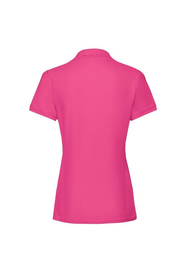 FRUIT OF THE LOOM - Damska Koszulka Polo Premium. Typ kołnierza: polo. Kolor: różowy